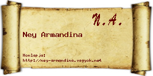 Ney Armandina névjegykártya